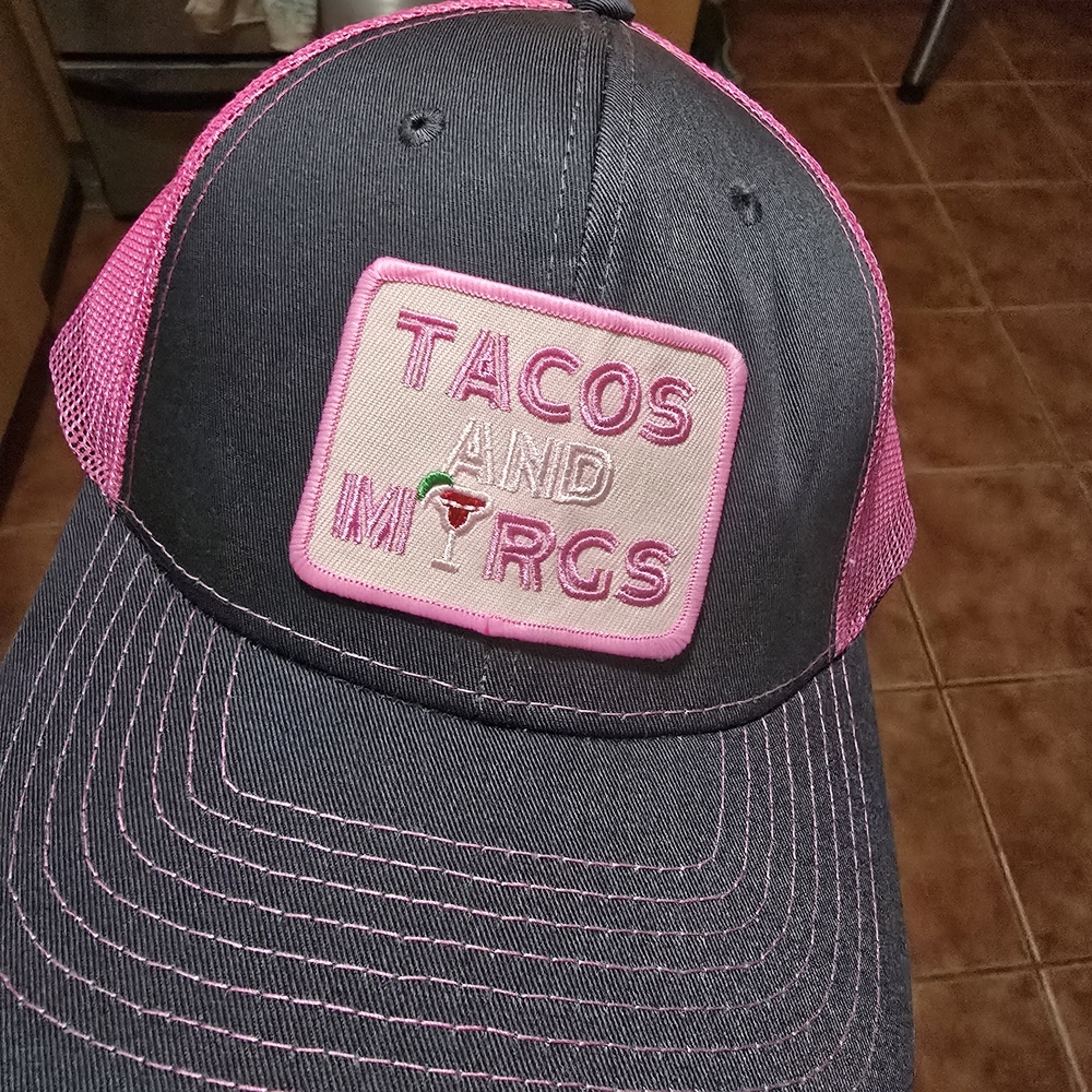 Pink and Gray Tacos and Margs Cap